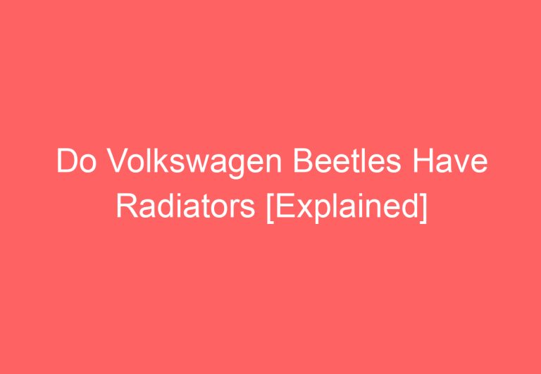 Do Volkswagen Beetles Have Radiators [Explained]