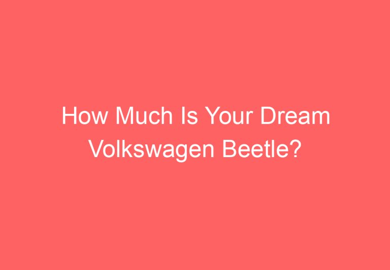 How Much Is Your Dream Volkswagen Beetle?