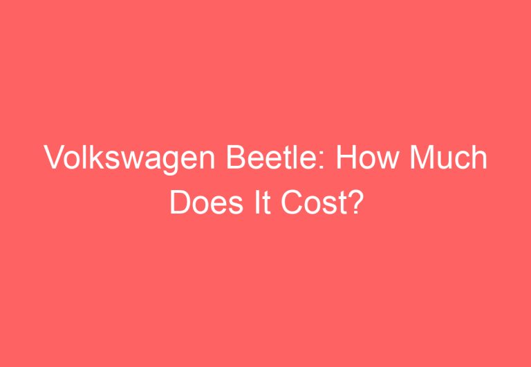 Volkswagen Beetle: How Much Does It Cost?