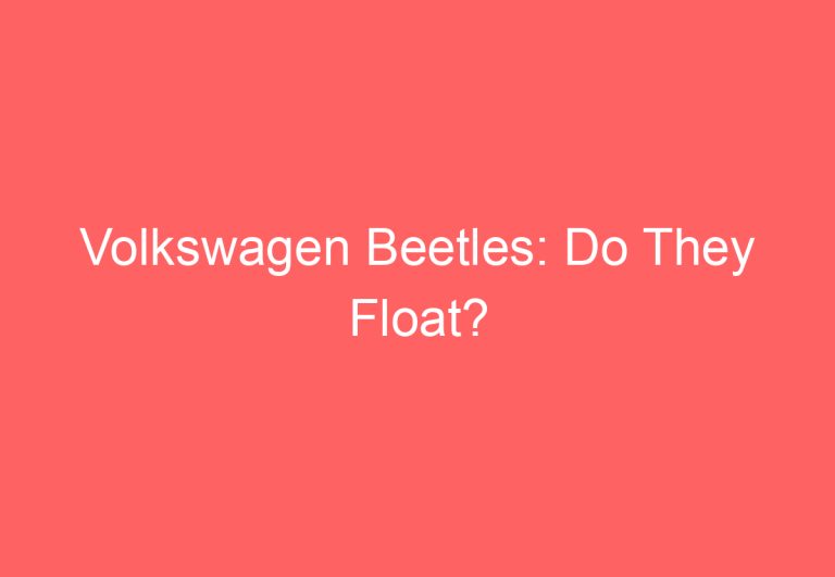 Volkswagen Beetles: Do They Float?