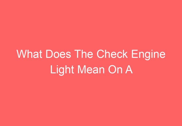 What Does The Check Engine Light Mean On A Volkswagen Tiguan: [Find Out]