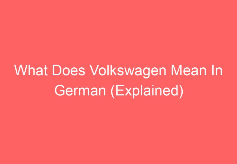 What Does Volkswagen Mean In German (Explained)