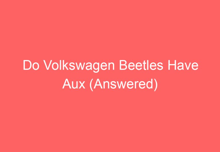 Do Volkswagen Beetles Have Aux (Answered)