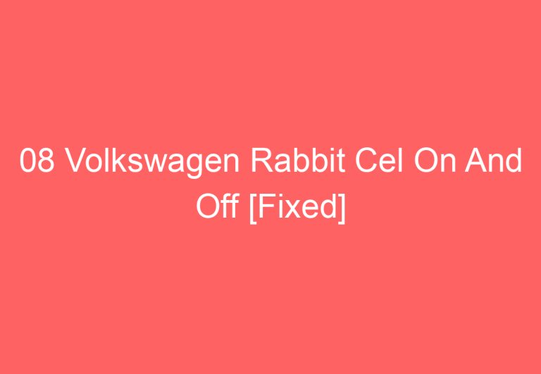 08 Volkswagen Rabbit Cel On And Off [Fixed]