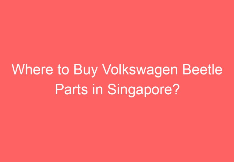 Where to Buy Volkswagen Beetle Parts in Singapore?