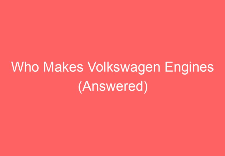 Who Makes Volkswagen Engines (Answered)