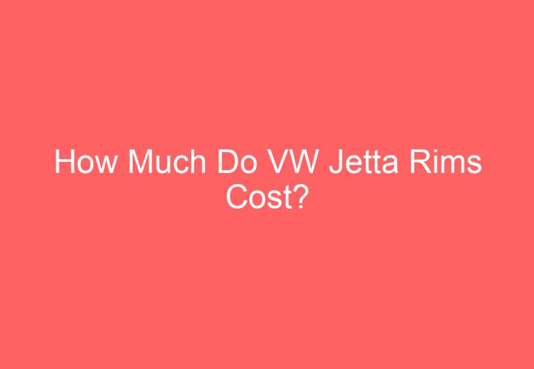 How Much Do VW Jetta Rims Cost?