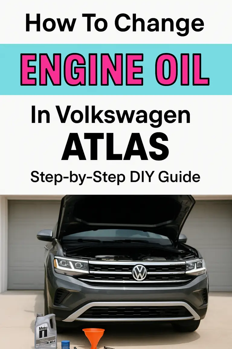 How To Change Engine Oil In Volkswagen Atlas