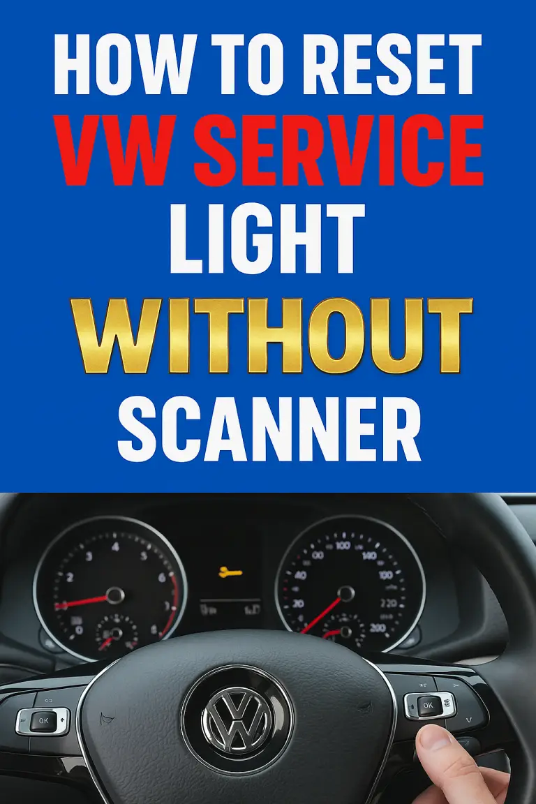 How To Reset Volkswagen Service Light Without Scanner