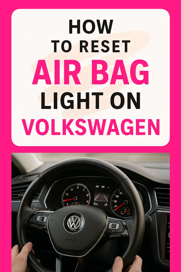 HOW TO RESET THE AIR BAG LIGHT ON VOLKSWAGEN